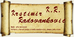 Krstimir Radovanković vizit kartica